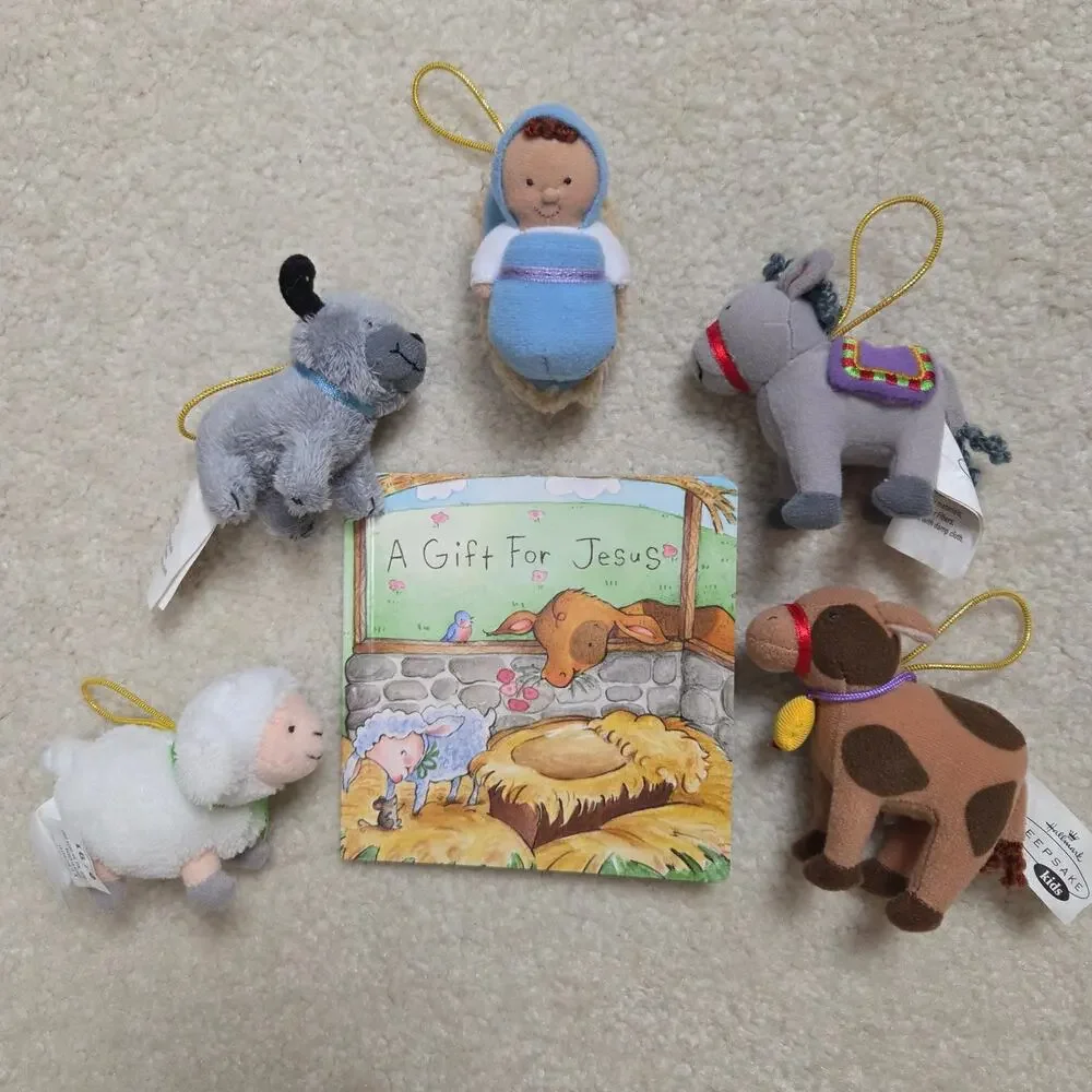 Hallmark Keepsake Kids A Gift For Jesus Ornament & Book 6 Pc Set 2006